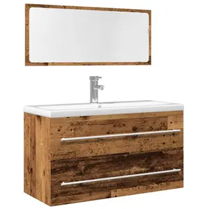vidaXL Ensemble de meubles salle de bain 2 pcs bois d'ingénierie
