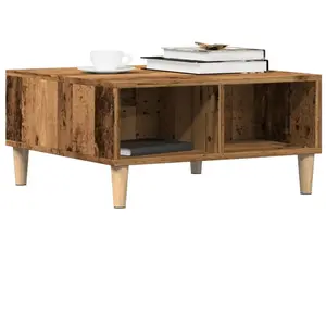 vidaXL Table basse vieux bois 60x60x30 cm bois d'ingénierie pas cher