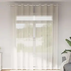Comparateur de prix : vidaXL Rideaux en voile avec oeillets 2 pcs crème 140x300 cm