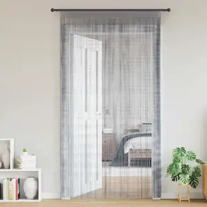 vidaXL Rideaux à fils 2 pcs gris clair 100x250 cm pas cher