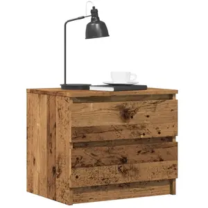 Comparateur de prix : vidaXL Tables de chevet 2 pcs vieux bois 50x40x43.5 cm bois ingénierie