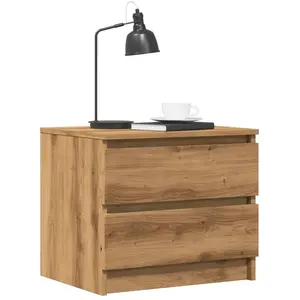 vidaXL Table de chevet chêne artisanal 50x40x43.5 cm bois d ingénierie pas cher