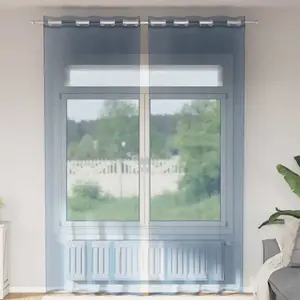 vidaXL Rideaux en voile avec oeillets 2 pcs bleu royal pas cher