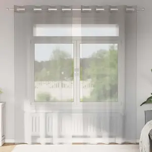 vidaXL Rideaux en voile avec oeillets 2 pcs gris clair 140x245 cmVendu parvidaxl-be