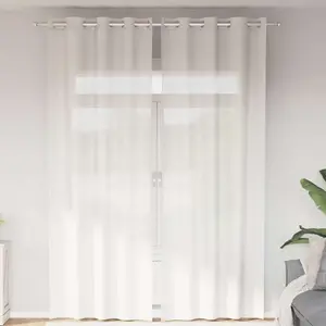 vidaXL Rideaux en voile avec oeillets 2 pcs blanc pas cher