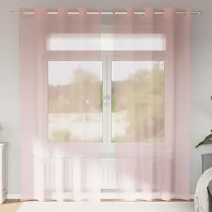 vidaXL Rideaux en voile avec oeillets 2 pcs rose 140x245 cmVendu parvidaxl-be