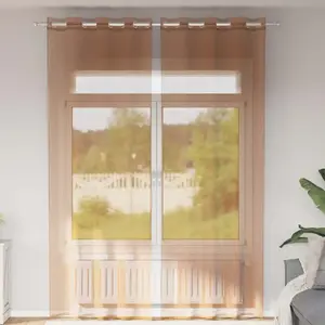 vidaXL Rideaux en voile avec oeillets 2 pcs terre cuiteVendu parvidaxl-be