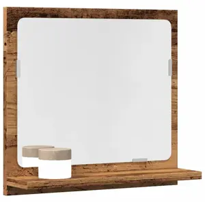 Comparateur de prix : vidaXL Armoire à miroir de salle de bain vieux bois bois d'ingénierie