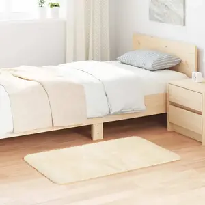 vidaXL Tapis Shaggy à poils longs NAVARRA crème 60x100 cm polyester pas cher