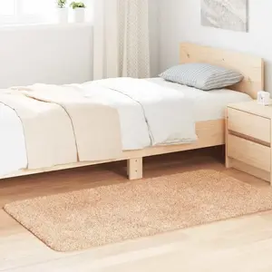 vidaXL Tapis Shaggy à poils longs NAVARRA beige 80x150 cm polyester pas cher