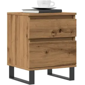 vidaXL Table de chevet chêne artisanal 40x35x50 cm bois d’ingénierie pas cher