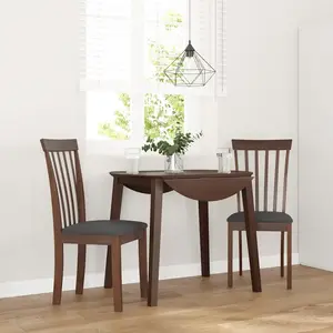 vidaXL Chaises à manger coussins 2 pcs marron bois massif caoutchouc pas cher