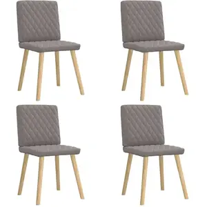 vidaXL Chaises à manger lot de 4 taupe tissu pas cher