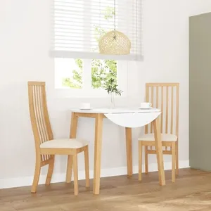 vidaXL Vidaxl Chaises À Manger Coussins 2 Pcs Bois Massif Caoutchouc pas cher