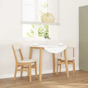 vidaXL Chaises à manger coussins 2 pcs bois massif caoutchouc pas cher