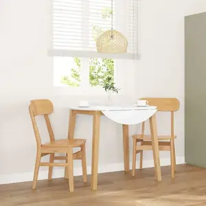 Vidaxl Chaises À Manger 2 Pcs Bois Massif Caoutchouc pas cher