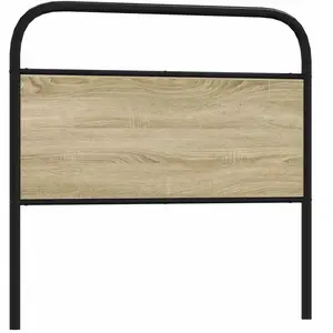 vidaXL Tête de lit chêne sonoma 90 cm acier et bois d'ingénierie pas cher