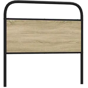 vidaXL Tête de lit chêne sonoma 100 cm acier et bois d'ingénierie pas cher