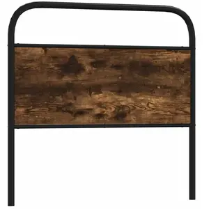 vidaXL Tête de lit chêne fumé 107 cm acier et bois d'ingénierie pas cher