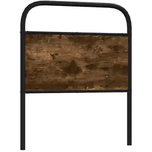 vidaXL Tête de lit chêne fumé 80 cm acier et bois d'ingénierie pas cher