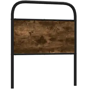vidaXL Tête de lit chêne fumé 75 cm acier et bois d'ingénierie pas cher