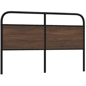 Comparateur de prix : vidaXL Tête de lit chêne marron 150 cm acier et bois d'ingénierie