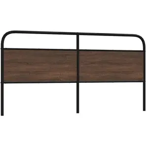 vidaXL Tête de lit chêne marron 180 cm acier et bois d'ingénierie pas cher