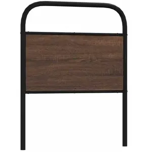 vidaXL Tête de lit chêne marron 80 cm acier et bois d'ingénierie pas cher