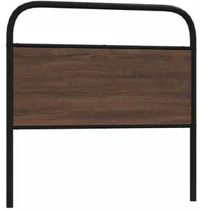 vidaXL Tête de lit chêne marron 90 cm acier et bois d'ingénierie pas cher