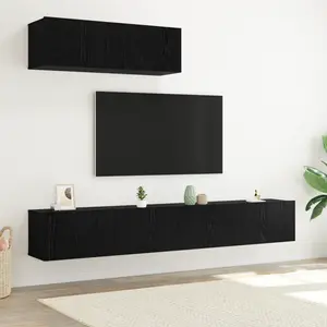 Comparateur de prix : vidaXL Ensemble meuble TV 3 pcs Chêne noir Bois d'ingénierie