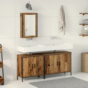 vidaXL Vidaxl Ensemble De Meubles De Salle De Bain 3 Pièces En Bois An... pas cher