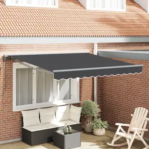 vidaXL Auvent Rétractable Anthracite 350x250 cm pas cher