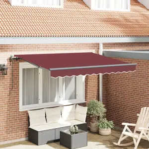 vidaXL Auvent Rétractable Rouge bordeaux et Anthracite pas cher