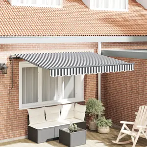 vidaXL Auvent Rétractable Anthracite et blanc