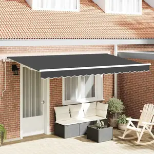vidaXL Auvent Rétractable Anthracite 350 x 200 cm tissu pas cher