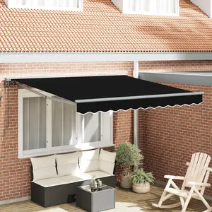 Comparateur de prix : vidaXL Auvent Rétractable Noir 350x250 cm Polyester