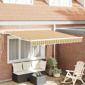 Comparateur de prix : vidaXL Auvent Rétractable Rayé Multicolore 350x250 cm