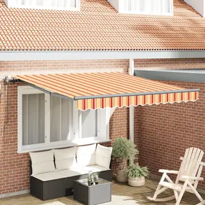 Comparateur de prix : vidaXL Store Rétractable Automatique Jaune et Orange 350x250 cm
