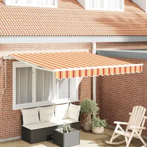 Comparateur de prix : vidaXL Vidaxl Auvent Rétractable Automatique Jaune Et Orange 350x250 Cm