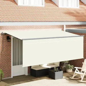 Comparateur de prix : vidaXL Auvent Rétractable Crème Anthracite Marron 400 x 200 cm