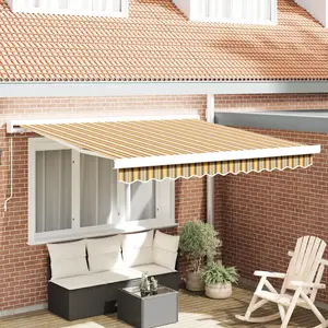 vidaXL Store rétractable manuel rayé multicolore 300x250 cm pas cher