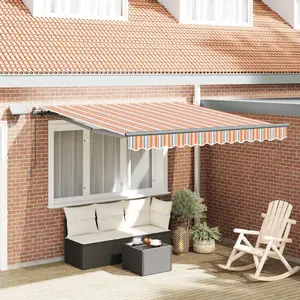 vidaXL Auvent Rétractable Multicolore 300 x 250 cm tissu pas cher