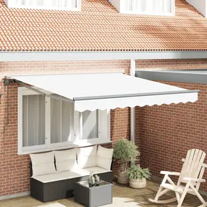vidaXL Auvent Rétractable Blanc 300x250 cm