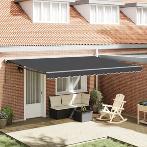 vidaXL Auvent Rétractable Anthracite 450x300 cm pas cher