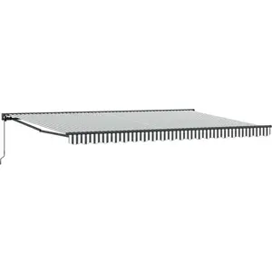 vidaXL Auvent Rétractable Anthracite et blanc 500 × 300 cm pas cher