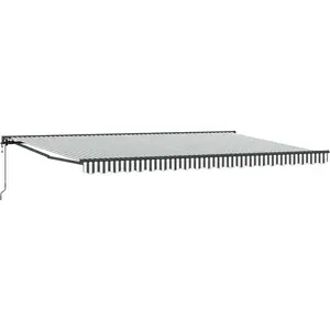 vidaXL Auvent Rétractable Anthracite et blanc 500 × 300 cm pas cher