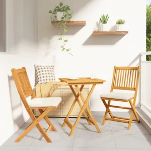 vidaXL Set de bistro de jardin en 3 pièces en bois d'acacia pas cher