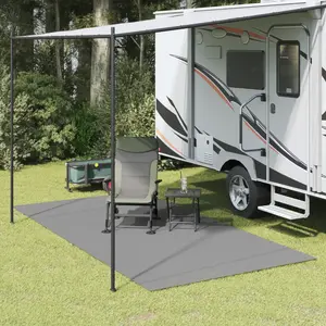 vidaXL Tapis De Tente Vidaxl Anthracite 4x2 M Anthracite Polyéthylène ... pas cher