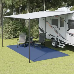 vidaXL Tapis de tente Bleu 3,5x5 m pas cher