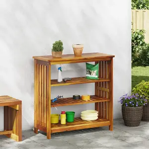 vidaXL Vidaxl Armoire De Jardin Marron 75 X 35 X 70 Cm Bois D'acacia Massif pas cher